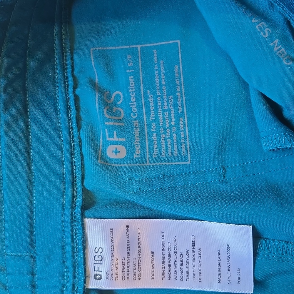 Figs Teal Technical Collection Pants - Picture 3 of 4